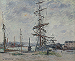 Gustave Loiseau Vessels in the Port, 1912 oil painting reproduction