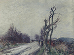 Gustave Loiseau Village Road in Autumn, 1911 oil painting reproduction