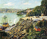 Ernest Lawson Across the River, New York, 1910 oil painting reproduction