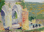 Ernest Lawson Aqueduct with Figures Bathing oil painting reproduction