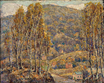 Ernest Lawson Birches oil painting reproduction