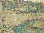 Ernest Lawson Brook in Winter oil painting reproduction
