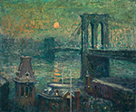 Ernest Lawson Brooklyn Bridge, 1907 10 oil painting reproduction