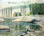 Ernest Lawson Creek in Winter, 1917 oil painting reproduction