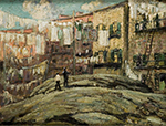 Ernest Lawson Harlem Flats (Back Lot Laundry) oil painting reproduction