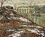 Ernest Lawson Harlem River in Winter, 1906 oil painting reproduction
