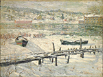 Ernest Lawson Harlem River in Winter, 1907 oil painting reproduction