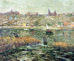 Ernest Lawson Harlem River in Winter, 1913 15 oil painting reproduction