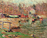 Ernest Lawson Harlem River Scene, 1900 oil painting reproduction