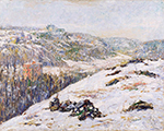 Ernest Lawson Harlem River, Winter, 1910 oil painting reproduction