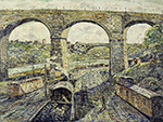 Ernest Lawson High Bridge, 1934 oil painting reproduction