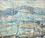 Ernest Lawson Hillside oil painting reproduction