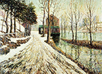 Ernest Lawson Melting Snow, 1915 oil painting reproduction