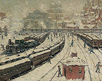 Ernest Lawson Old Grand Central oil painting reproduction
