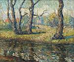Ernest Lawson Old Willows oil painting reproduction