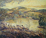 Ernest Lawson Ploughing oil painting reproduction