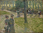 Ernest Lawson Strolling in the Park oil painting reproduction