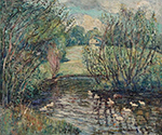 Ernest Lawson The Duck Pond oil painting reproduction