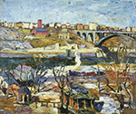 Ernest Lawson Washington Bridge, 1910 oil painting reproduction