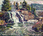 Ernest Lawson Waterfall, 1916 19 oil painting reproduction