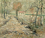 Ernest Lawson Winter Landscape with House oil painting reproduction