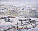 Ernest Lawson Winter Landscape, 1907 oil painting reproduction