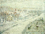 Ernest Lawson Winter Landscape, Washington Bridge, 1907 10 oil painting reproduction