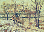 Ernest Lawson Winter on the Harlem River oil painting reproduction