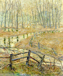 Ernest Lawson Landscape with Stream, 1915 oil painting reproduction