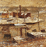 Ernest Lawson River Scene in Winter, 1899 oil painting reproduction