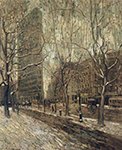 Ernest Lawson The Flatiron Building oil painting reproduction