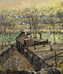 Ernest Lawson The Pigeon Coop, 1916 oil painting reproduction
