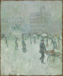 Ernest Lawson Union Square in Winter oil painting reproduction