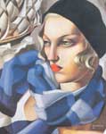 Tamara de Lempicka The Blue Scarf oil painting reproduction