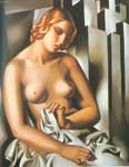 Tamara de Lempicka Nude with Buildings oil painting reproduction