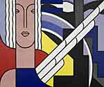 Roy Lichtenstein Modern Painting with Classic Head oil painting reproduction