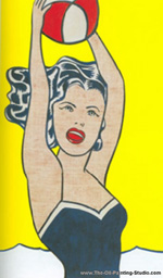 Roy Lichtenstein Girl with a Ball oil painting reproduction