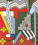 Roy Lichtenstein Two Figures with Teepee oil painting reproduction