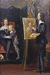 John Everett Millais Charles I and his Son in the Studio of Van Dyck, 1849 oil painting reproduction