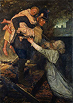 John Everett Millais The Rescue, 1855 oil painting reproduction