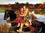 John Everett Millais A Dream of the Past - Sir Isumbras at the Ford, 1857 oil painting reproduction