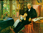 John Everett Millais James Wyatt and His Granddaughter Mary, 1849 oil painting reproduction