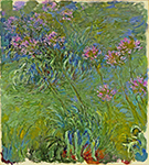 Claude Monet Agapanthus Flowers, 1914-17 oil painting reproduction