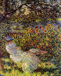 Claude Monet Alice Hoschede in the Garden, 1881 oil painting reproduction