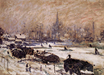Claude Monet Amsterdam in the Snow, 1874 oil painting reproduction