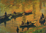 Claude Monet Anglers on the Seine at Poissy, 1882 oil painting reproduction