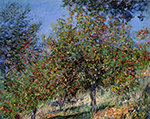 Claude Monet Apple Trees on the Chantemesle Hill, 1878 oil painting reproduction