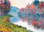 Claude Monet Banks of the Seine at Jenfosse - Clear Weather, 1884 oil painting reproduction