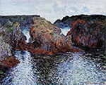 Claude Monet Belle-Ile, Rocks at Port-Goulphar, 1886 oil painting reproduction