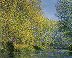 Claude Monet Bend in the River Epte, 1888 oil painting reproduction